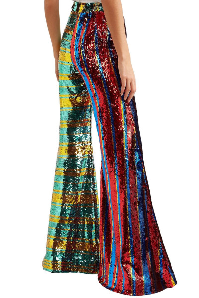 Halpern HALPERN Multicolor Sequin Embellished Trousers