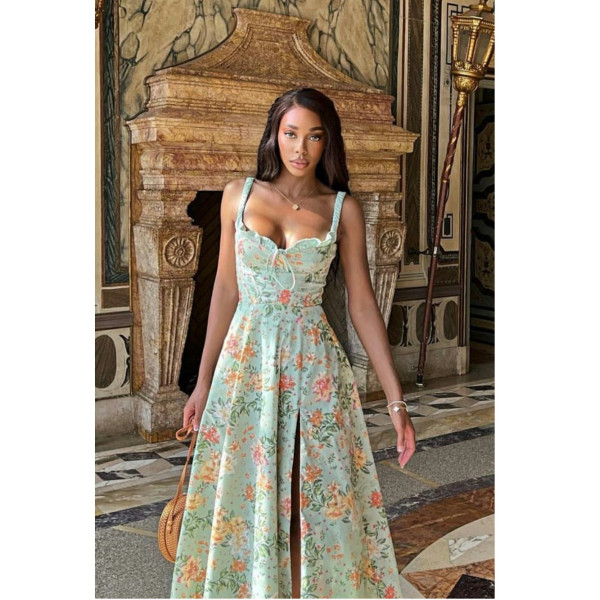 HOUSE OF CB Sabrina Light Jade Sundresss