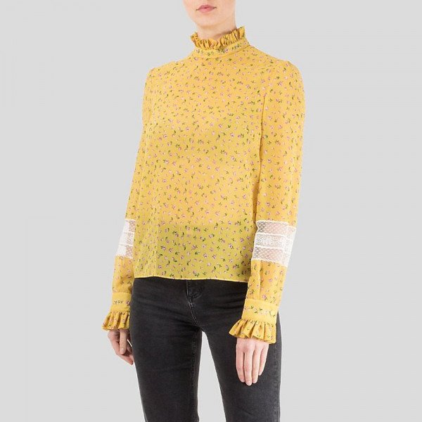 Philosophy Di Lorenzo Serafini Sheer Floral Print Blouse