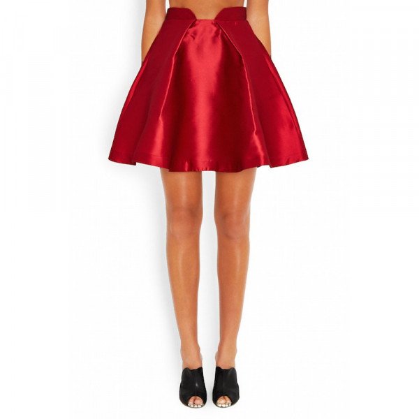 Paper London Pleated Satin Skirt