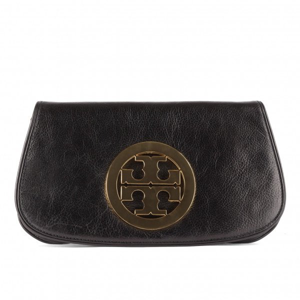 Tory burch best sale logo clutch