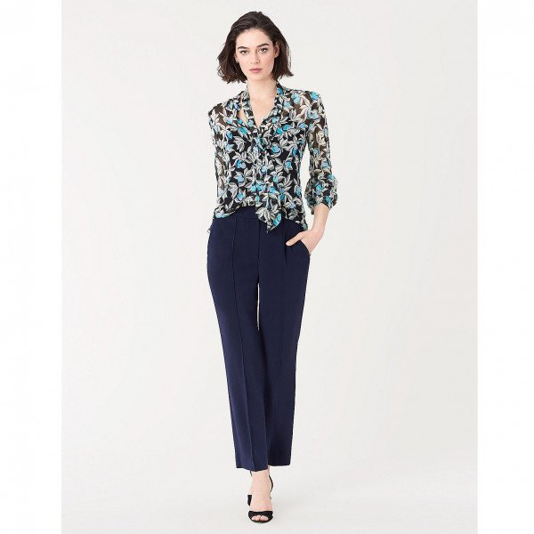 Diane von Furstenberg Jocelyn Stretch-Crepe Cropped Trousers