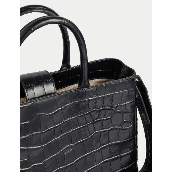 Jigsaw Adela Croc Leather Tote
