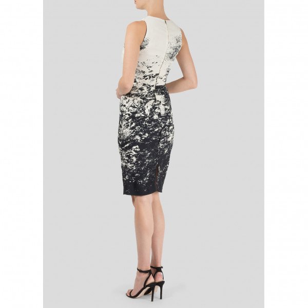 Antonio Berardi Sleeveless Monochrome Printed Dress