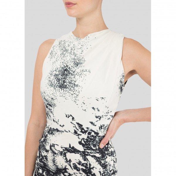 Antonio Berardi Sleeveless Monochrome Printed Dress