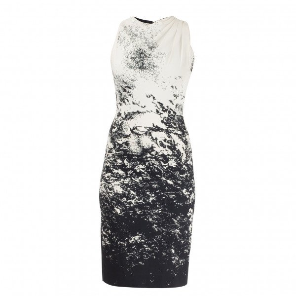 Antonio Berardi Sleeveless Monochrome Printed Dress