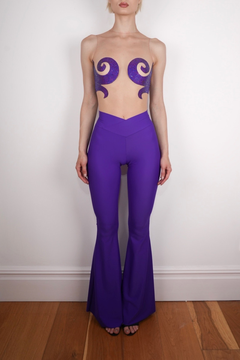 Maison Souraya Flared Purple Pants