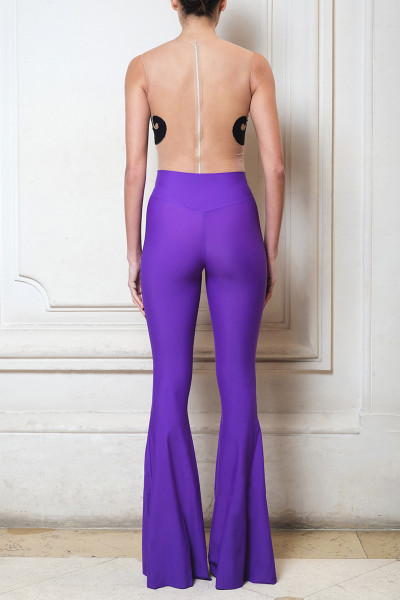 Maison Souraya Flared Purple Pants