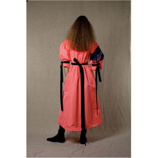 Roksanda ROKSANDA AW22 PHEODORA pink dress with black ribbon