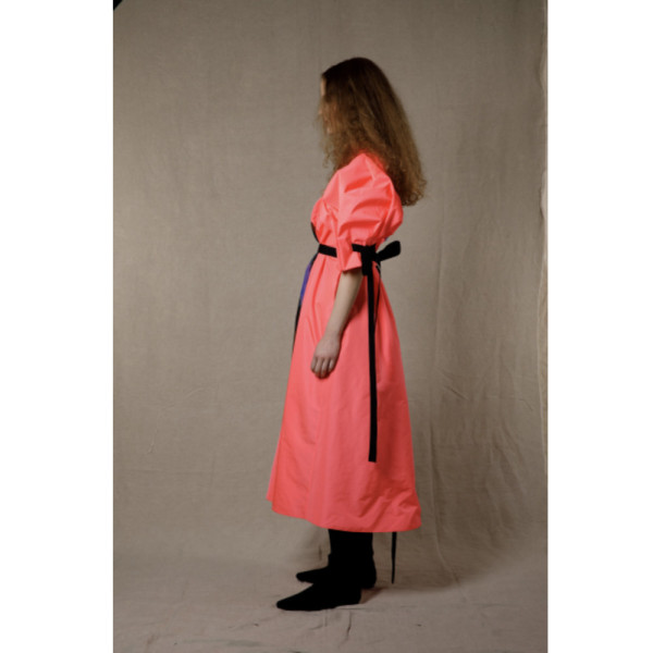 Roksanda ROKSANDA AW22 PHEODORA pink dress with black ribbon