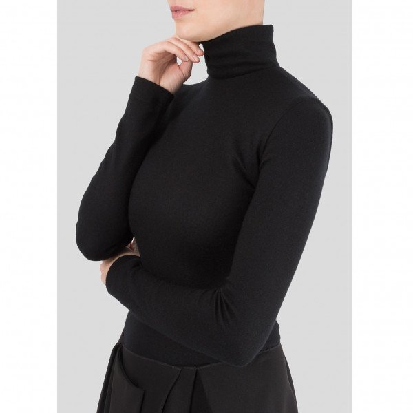 Victoria Beckham High Neck Cashmere Mini Dress