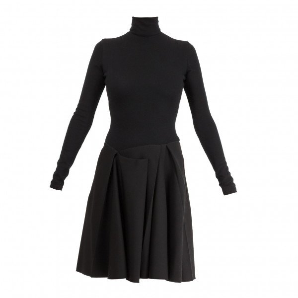 Victoria Beckham High Neck Cashmere Mini Dress