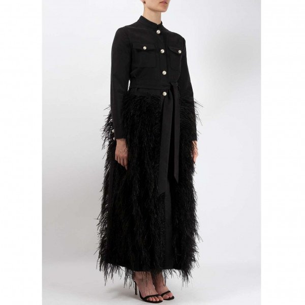 Huishan Zhang Feather Detail Coat