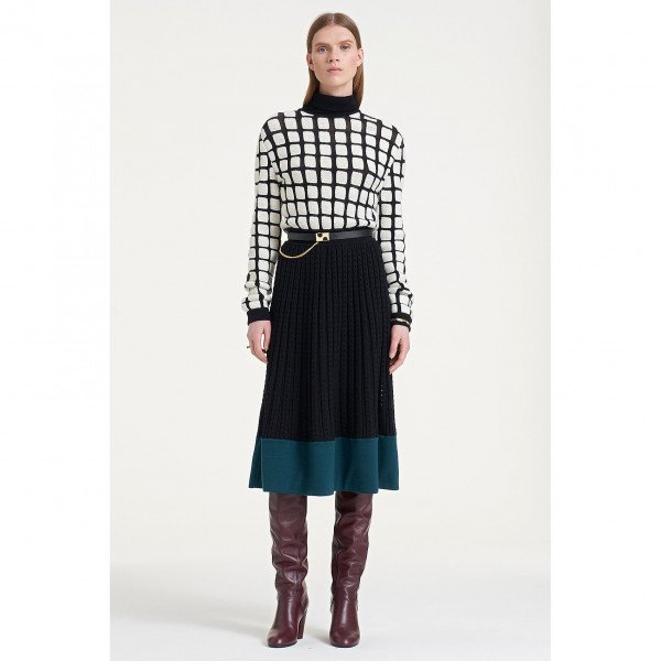 PORTS 1961 Panelled Knitted Dress