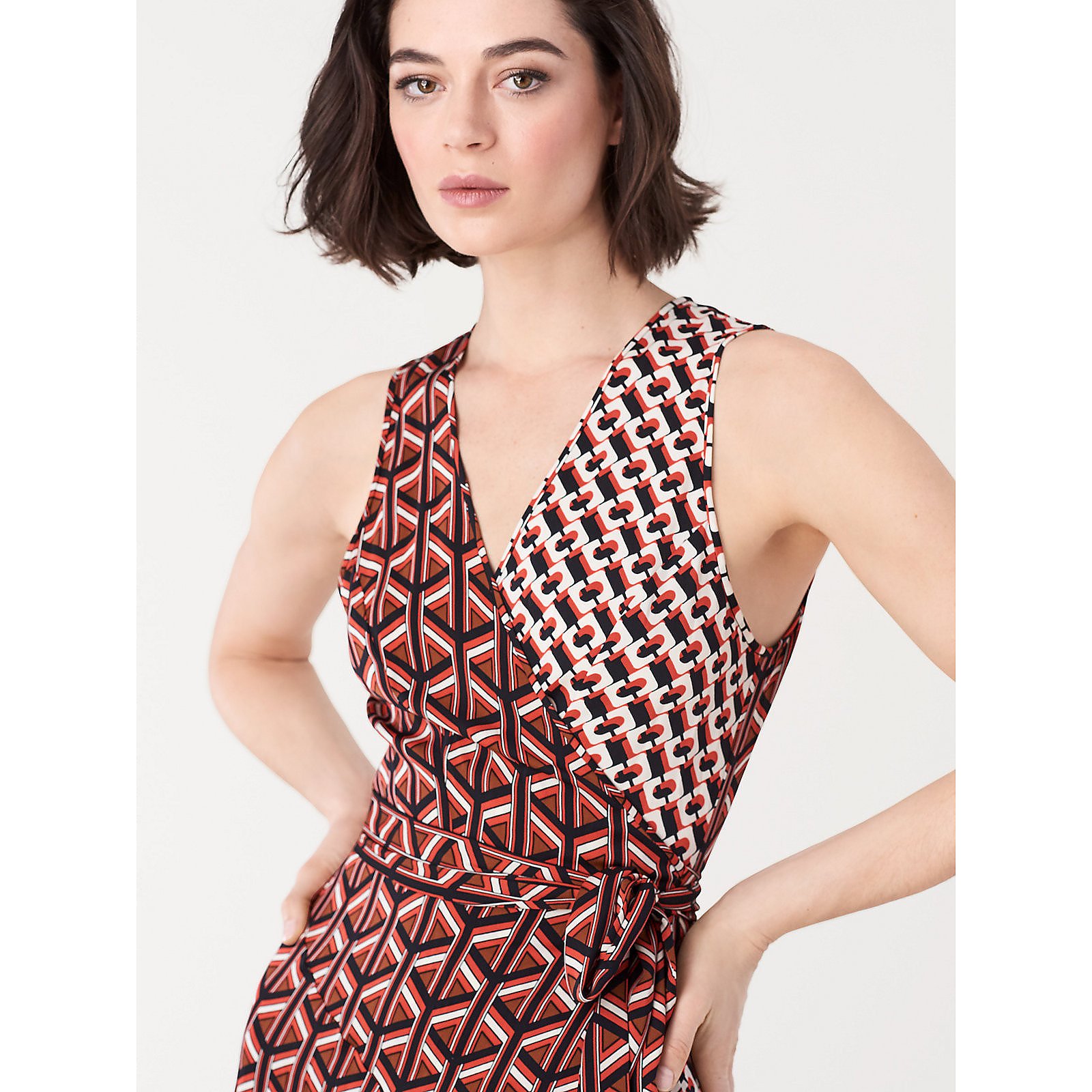 moira jacquard wrap dress