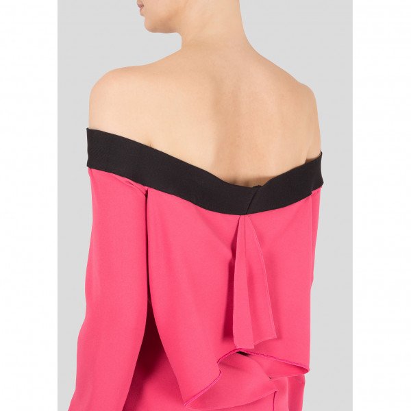 Roland Mouret Heaney Off-the-Shoulder Draped Top