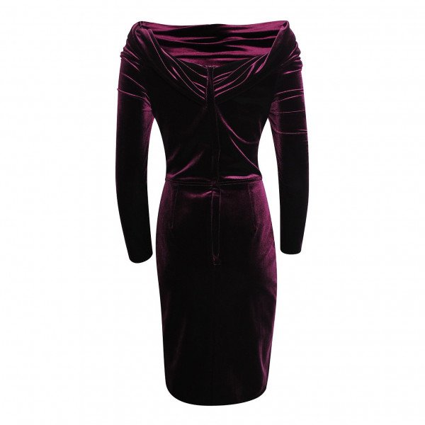 Emilio De La Morena Off-The-Shoulder Velvet Dress