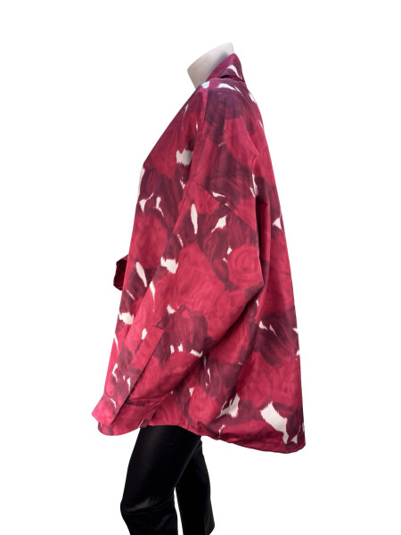 Valentino Silk Shirt – Red Rose Print