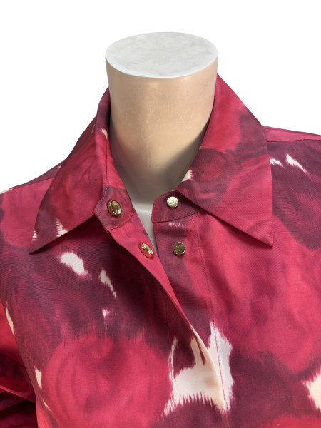 Valentino Silk Shirt – Red Rose Print