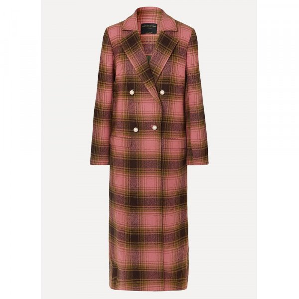 Rent Buy Mother of Pearl Mable Checked Wool Coat MY WARDROBE HQ
