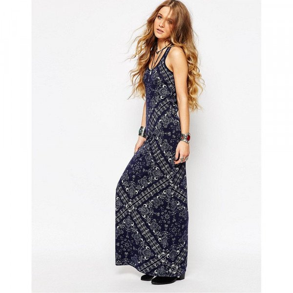 Ralph Lauren Bandana Print Jersey Maxi Dress