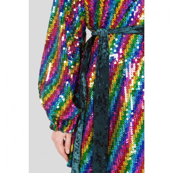 Rainbow sequin wrap dress best sale