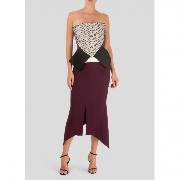 Roland Mouret Wool-Crepe Midi Skirt