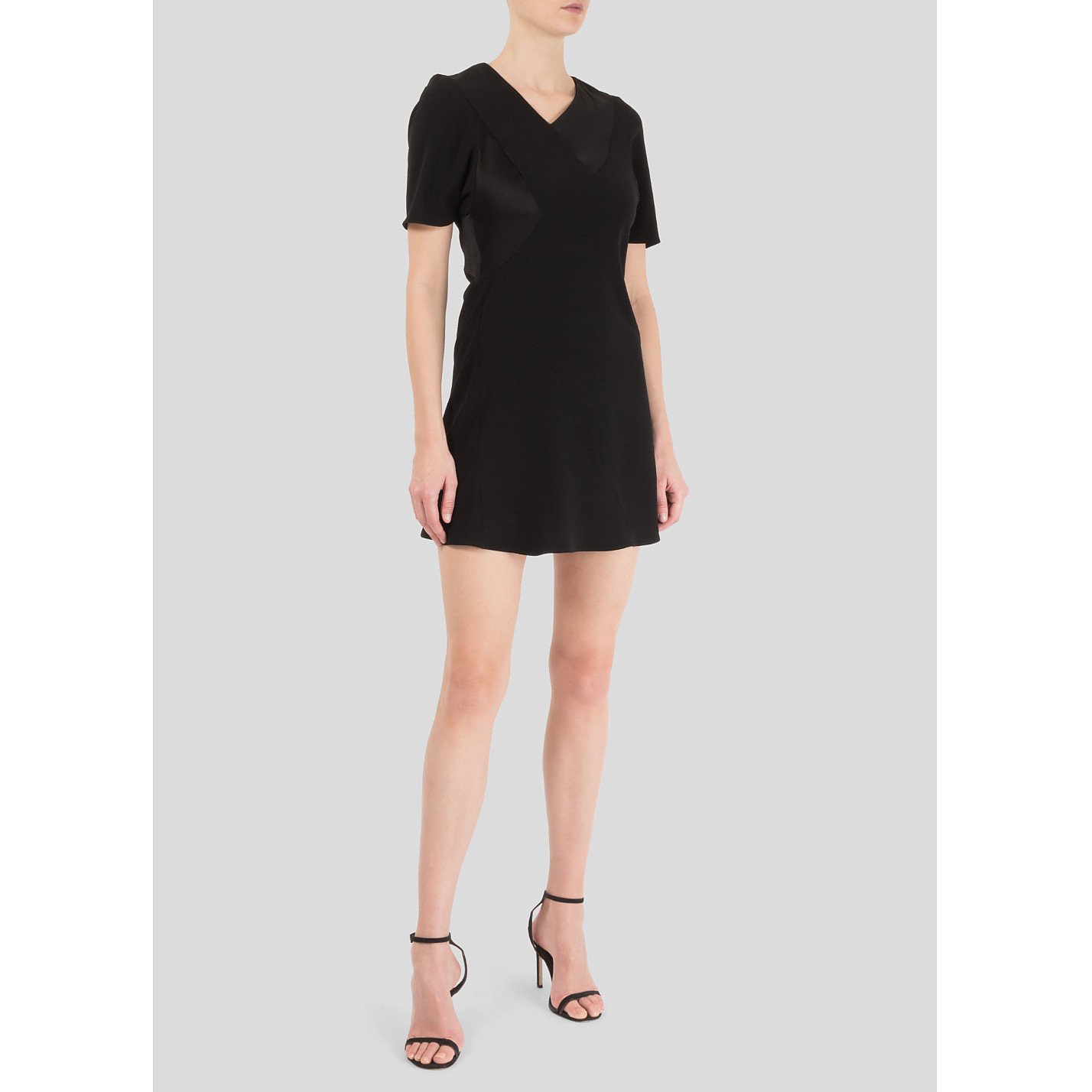Balenciaga Mini Dress With Satin Panels