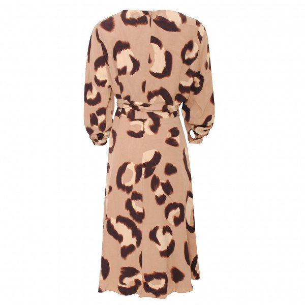 Jaeger Leopard Print Belted Dress