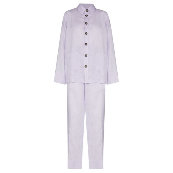 Rent Buy Sleeper Lavender Linen Pajama Set MY WARDROBE HQ