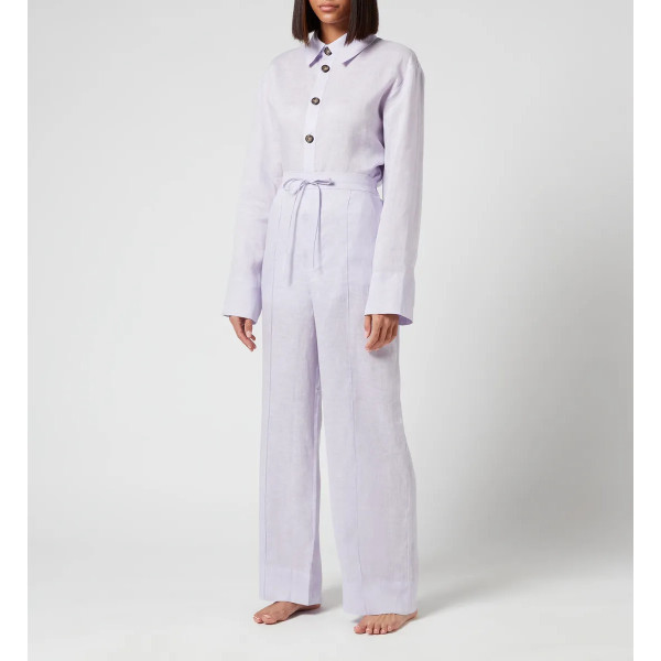 Sleeper Lavender Linen Pajama Set