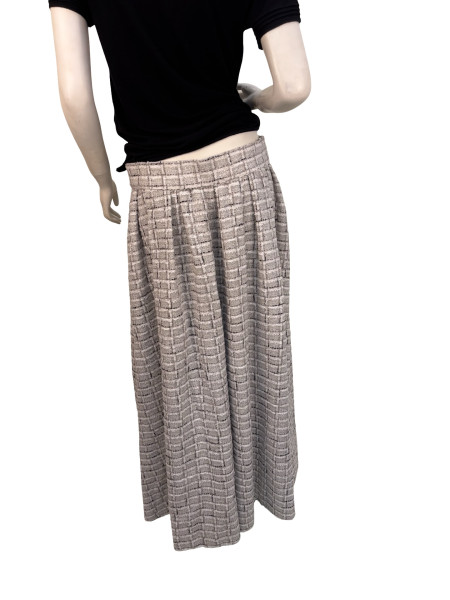 CHANEL Grey Tweed Maxi Skirt
