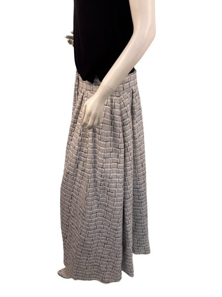CHANEL Grey Tweed Maxi Skirt
