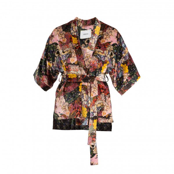 Erdem Zeta Floral Velvet Kimono Jacket