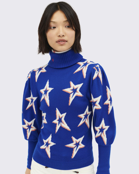 Perfect Moment Star Dust Balloon Sleeve Sweater