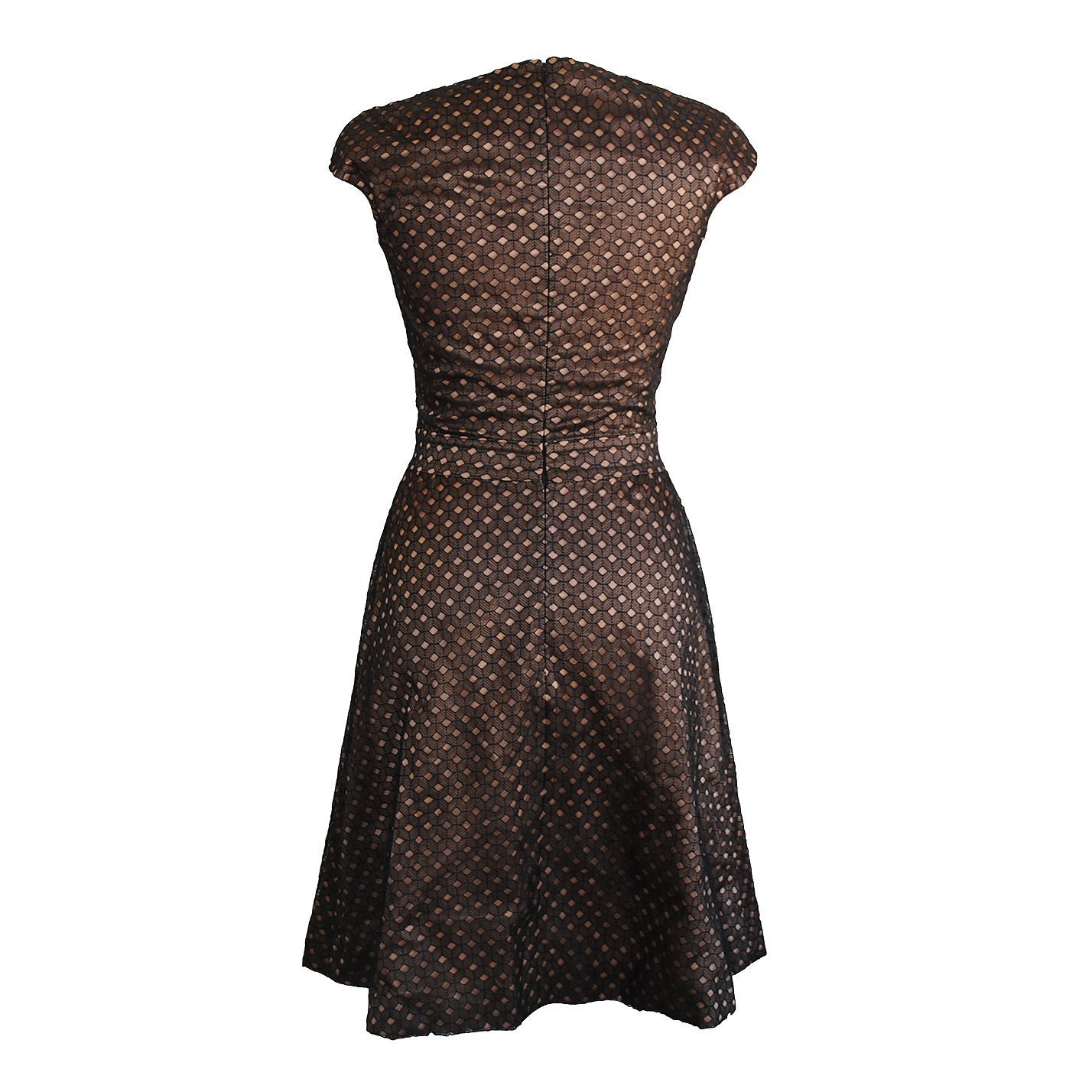 ISSA Cap-Sleeve Geometric Dress