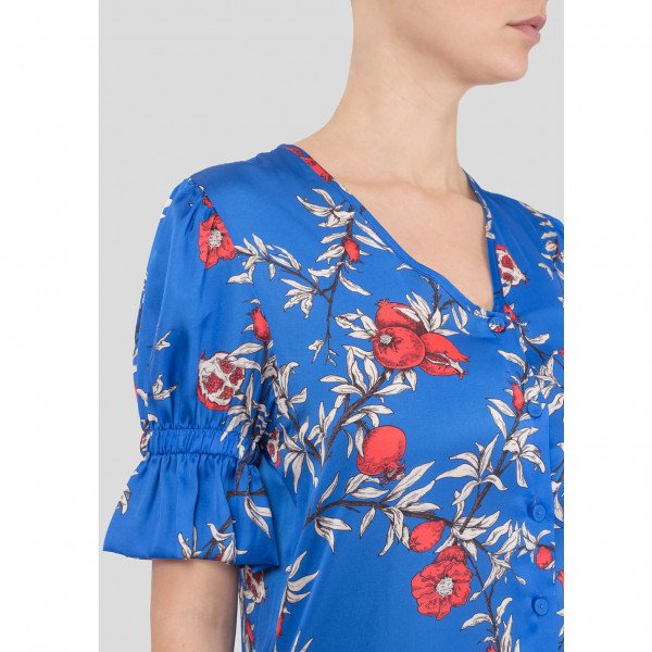 The Latin Runway Granada Print Button Up Dress
