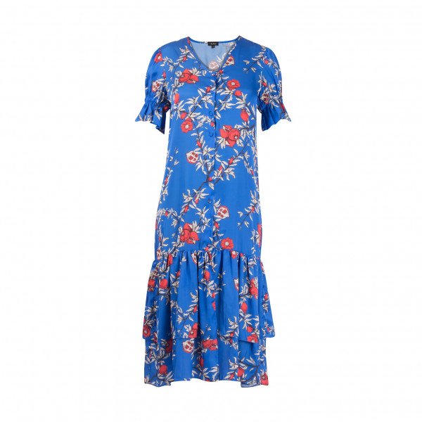 The Latin Runway Granada Print Button Up Dress