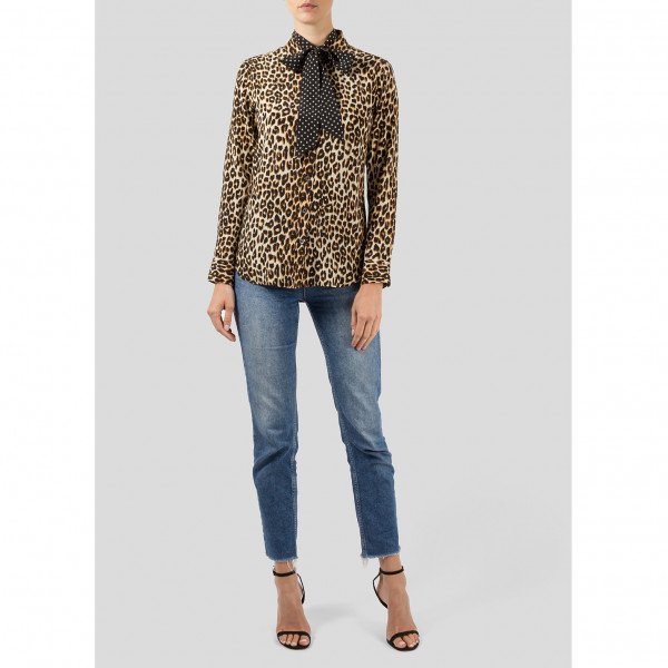 Equipment X Kate Moss Leopard Print Blouse