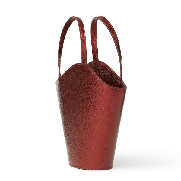 Natalie Dennis Iconic Infinity Handbag In 3D Two Tone Burgundy And Red