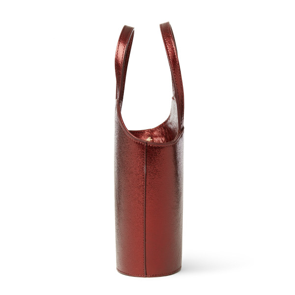 Natalie Dennis Iconic Infinity Handbag In 3D Two Tone Burgundy And Red