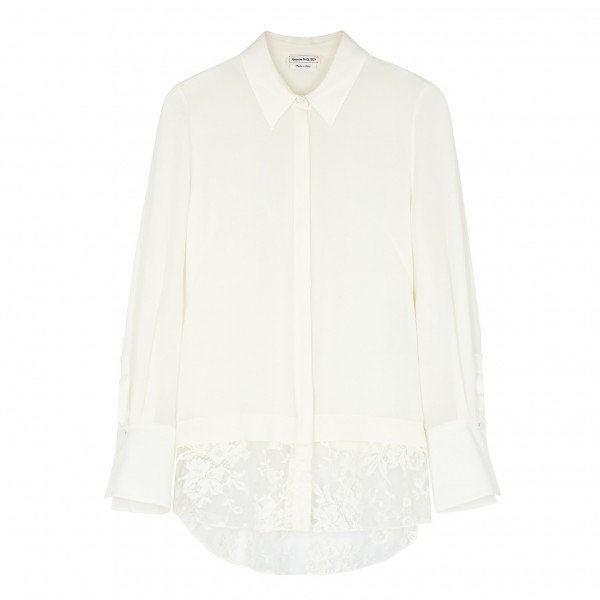 Alexander McQueen Heavy Georgetta Lace Shirt
