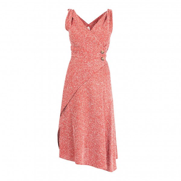 Victoria Beckham Sleeveless Wrap Midi Dress