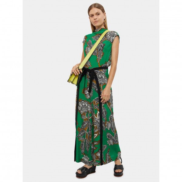 Jigsaw Block Floral Wrap Culotte