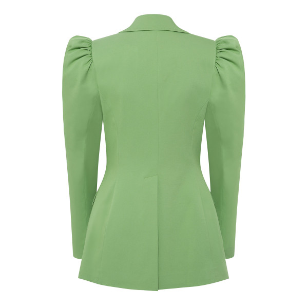 FEMPONIQ Puff-Shoulder Tailored Blazer