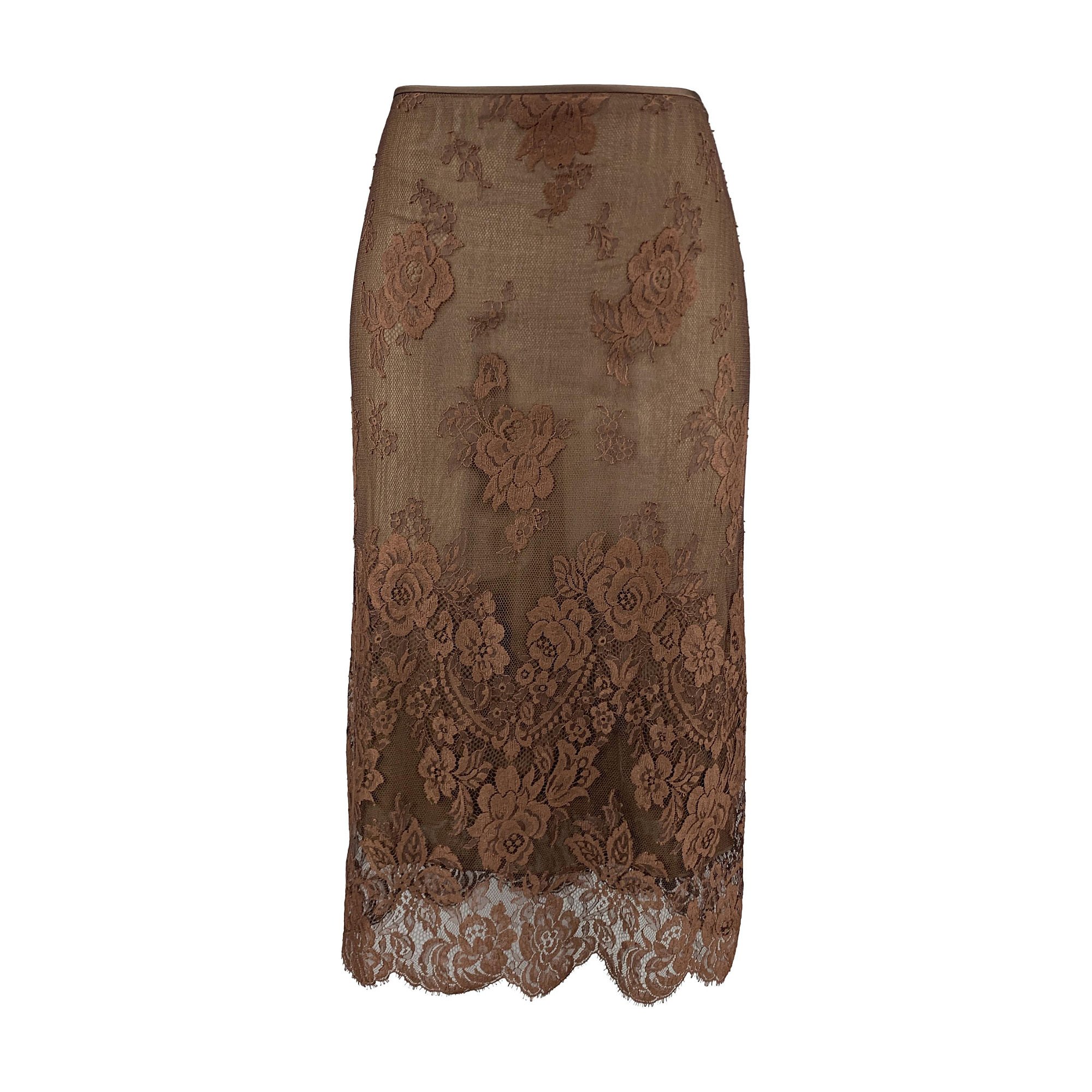 lace overlay skirt