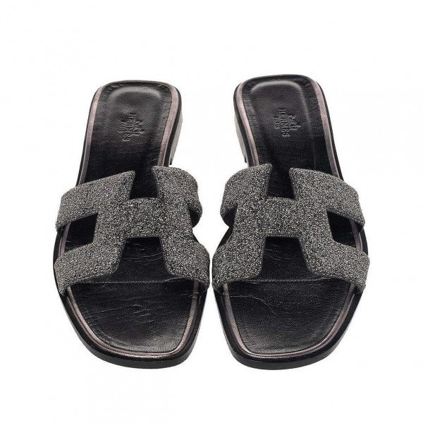 HERMÈS Oran Glitter Sandals