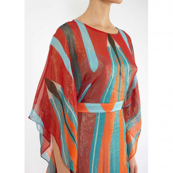 Dhela Spacebug Metallic Kaftan Dress