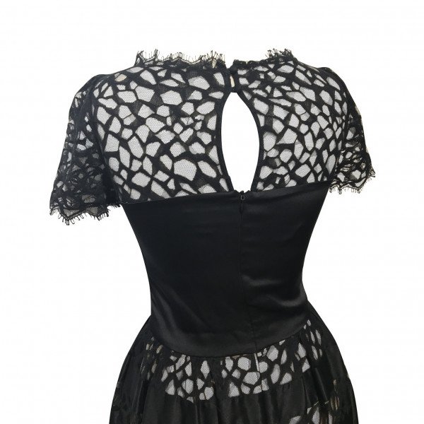 Temperley London Mesh & Silk Panelled Dress