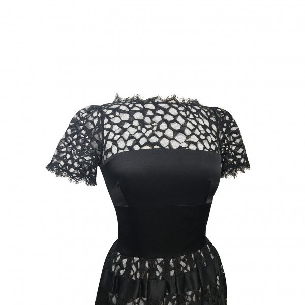 Temperley London Mesh & Silk Panelled Dress